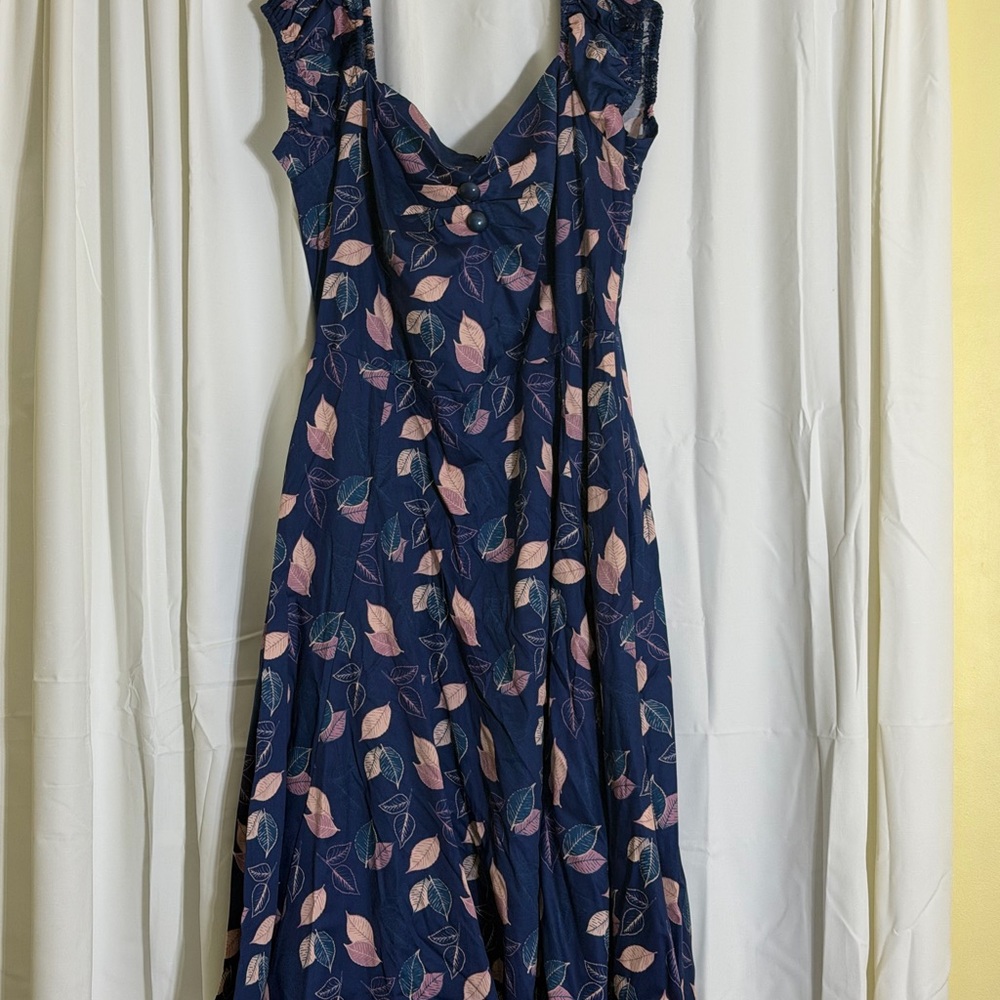 Collectif Floral Navy Maxi Dress